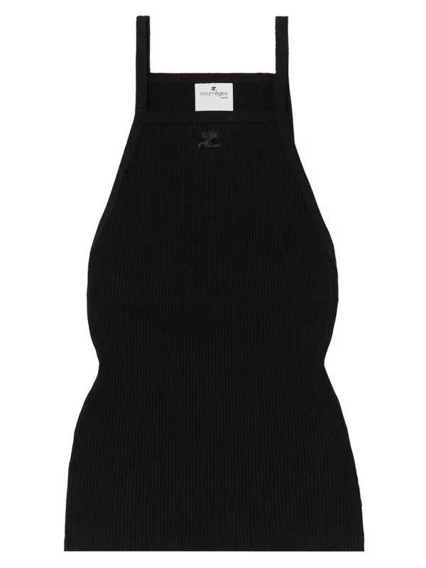 【意大利】COURREGES LOGO 刺繡羅紋背心  |  【ITALY】COURREGES LOGO EMBROIDERED RIBBED VEST