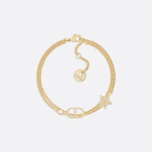 直播編號 10 : 【全新】CHRISTIAN DIOR PETIT CD 雙環手鏈 E15783
