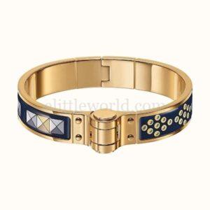 直播編號 18 : 【二手】HERMES COLLIERS DE CHIENS HINGED 手鐲 S E17459