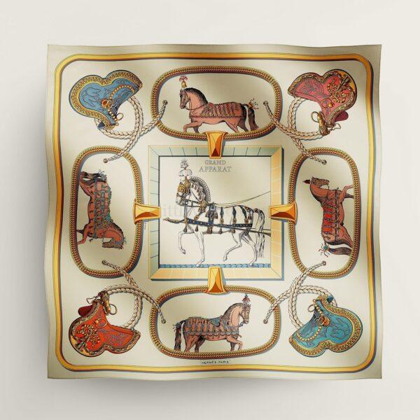 直播編號 2 : 【全新】HERMES GRAND APPARAT FOREVER 90 絲巾 E17696