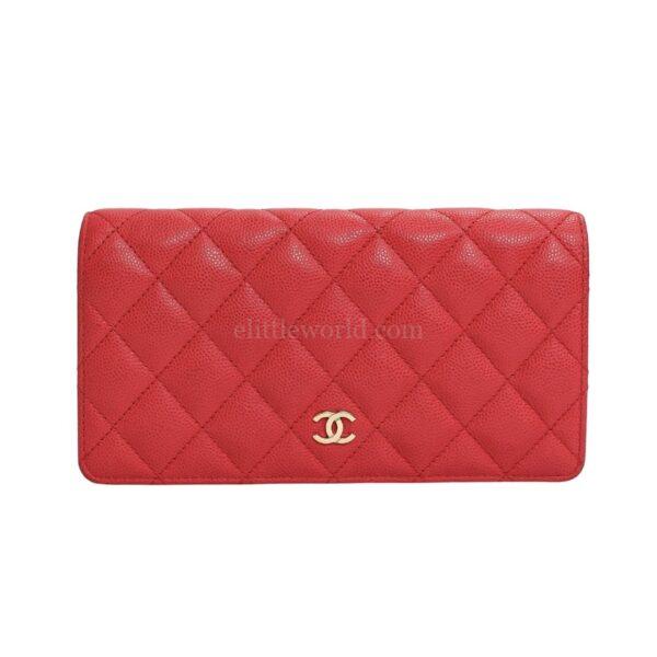 直播編號 25 : 【未使用品】CHANEL 經典垂蓋長錢包 A31509 E18572