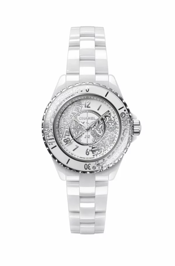 250123 直播編號 21 : 【二手】CHANEL J12 白色陶瓷鑽石腕表 33MM H6477 VV2265