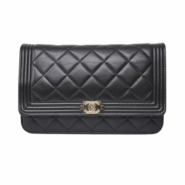 250206 直播編號 31 : 【二手】CHANEL BOY CHANEL 鏈條錢包 A80287 E19585