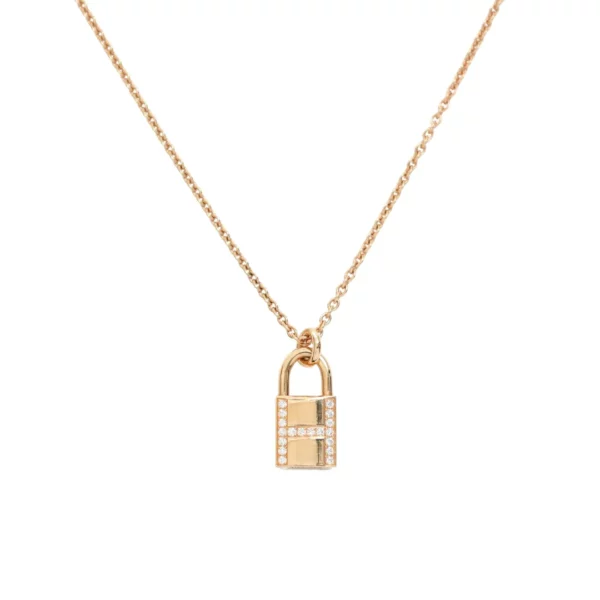 250206 直播編號 8 : 【全新】HERMES KELLY CADENAS 玫瑰金鑽石項鏈 E19675