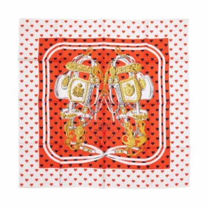 250213 直播編號 0 :【全新】HERMES BRIDE DE GALA LOVE 90 絲巾 E21711