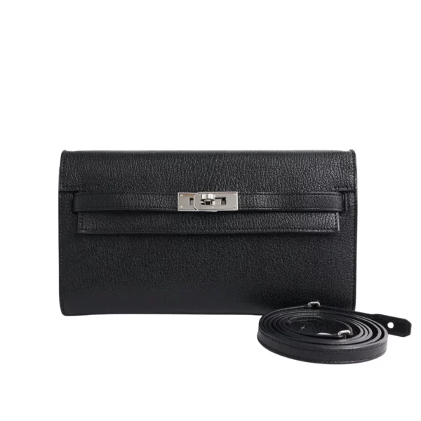 250306 直播編號 45 : 【二手】HERMES KELLY TO GO 肩帶長款錢包 E14079