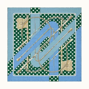 250320 直播編號 4 : 【未使用品】HERMES CLIC CLAC 絲巾 140 E19227