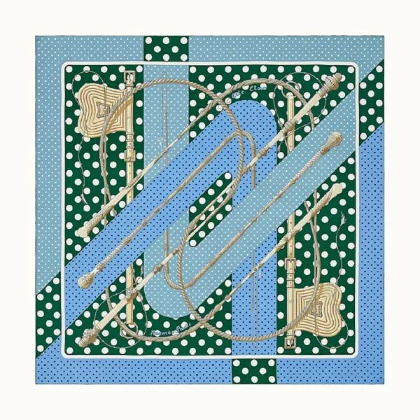 250320 直播編號 4 : 【未使用品】HERMES CLIC CLAC 絲巾 140 E19227