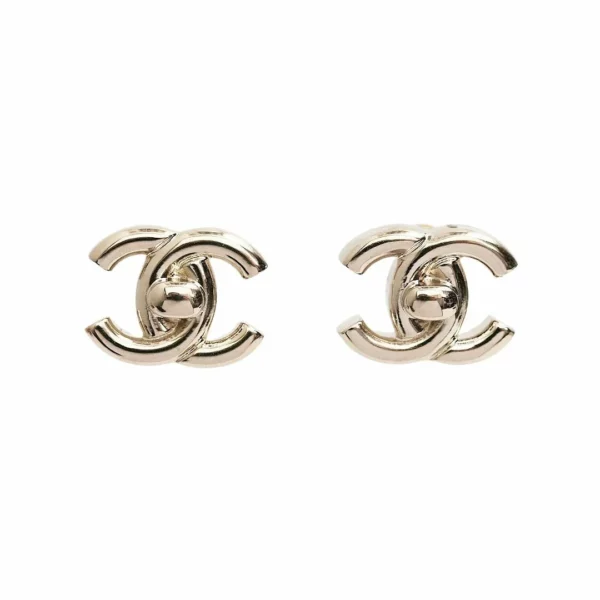 250320 直播編號 6 : 【未使用品】CHANEL CC TURNLOCK 耳環 E21833