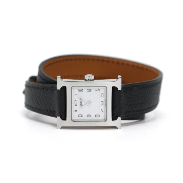 250403 直播編號 18 : 【未使用品】HERMES HEURE H 17 雙圈手錶 E20886
