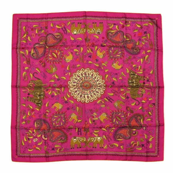 250417 直播編號 6 : 【二手】HERMES CARRE KANTHA 90 絲巾 E19545
