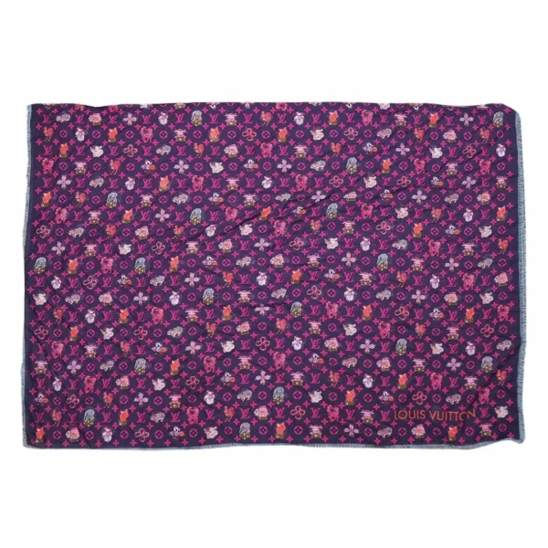 250417 直播編號 8 : 【未使用品】LOUIS VUITTON SUPERSTITION 圍巾 M71818 E23167