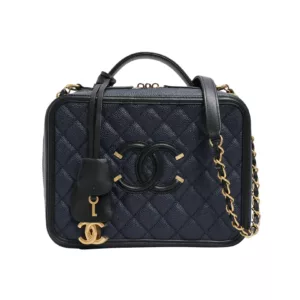 250425 直播編號 25 : 【二手】CHANEL FILIGREE 大號化妝包 A93344 E23334