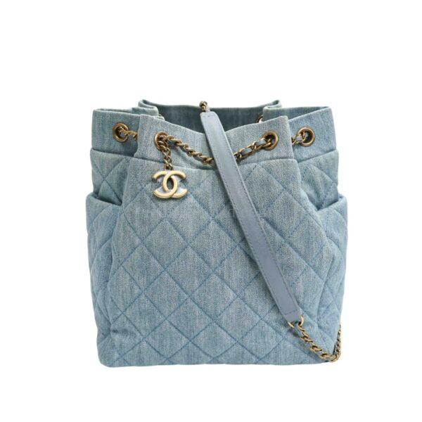直播編號 33 : 【二手】CHANEL 牛仔水桶袋 A91135 E19408