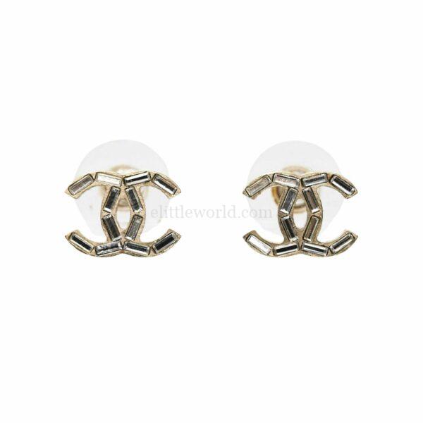 直播編號 4 : 【二手】CHANEL CC 水鑽耳環 A43126 R14 E17893