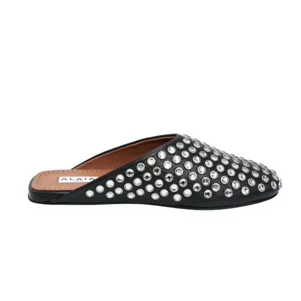 【全新】ALAIA 鑽羊皮平底穆勒鞋 37 E22172