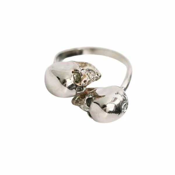 【二手】ALEXANDER MCQUEEN 雙髏頭戒指 14 E21113