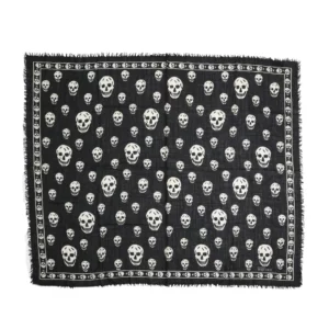 【二手】ALEXANDER MCQUEEN 印花羊毛圍巾 E16382