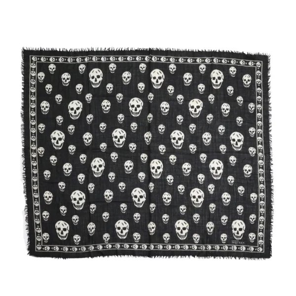 【二手】ALEXANDER MCQUEEN 印花羊毛圍巾 E16382