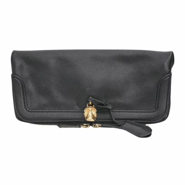 【二手】ALEXANDER MCQUEEN 骷顱頭折疊手拿包 E22853
