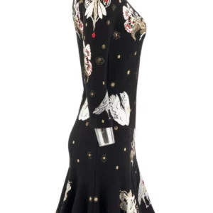 【二手】ALEXANDER MCQUEEN 嵌花針織連衣裙 M