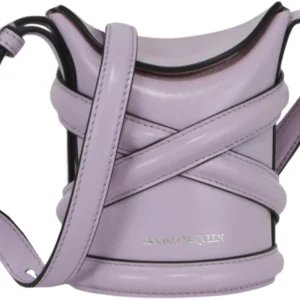 【全新】ALEXANDER MCQUEEN THE CURVE 丁香紫色手袋 PD1605