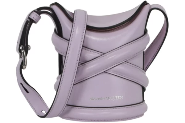 【全新】ALEXANDER MCQUEEN THE CURVE 丁香紫色手袋 PD1605