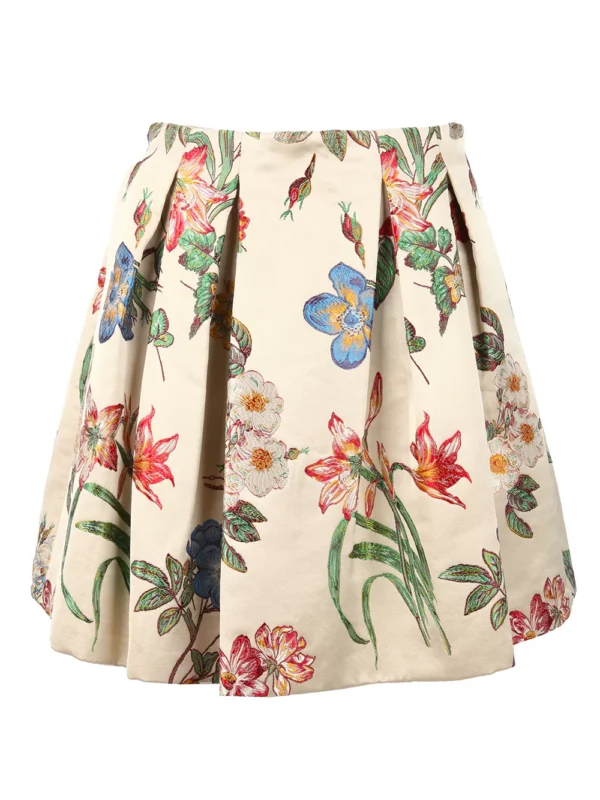 【二手】ALICE + OLIVIA 花卉刺繡半身裙 0