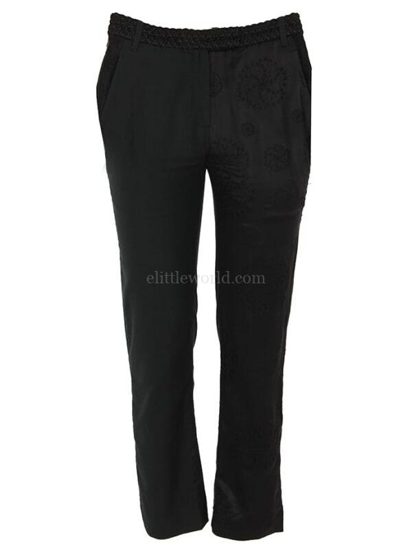 【二手】ANN DEMEULEMEESTER 編織腰帶不對稱長褲 36