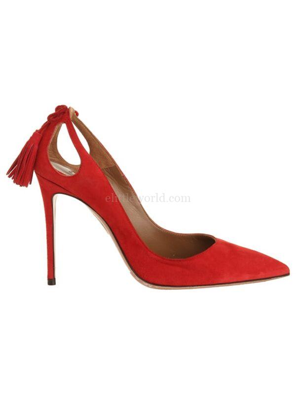 【二手】AQUAZZURA 流蘇綴飾皮革高跟鞋 36