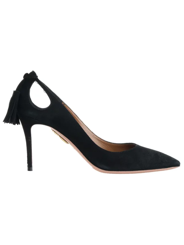 【二手】AQUAZZURA 流蘇綴飾皮革高跟鞋 37.5