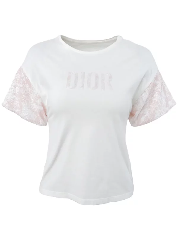 【二手】BABY DIOR 亮片刺繡圓領T恤 10Y