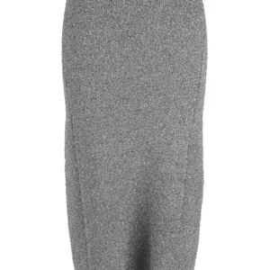 【二手】BALENCIAGA 銀絲混紡半身裙 34