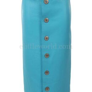【二手】BALENCIAGA 鈕扣飾皮革半身裙 36