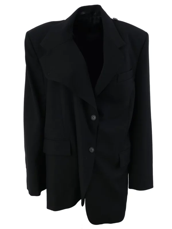 【二手】BALENCIAGA 超大款不對稱領西裝外套 36