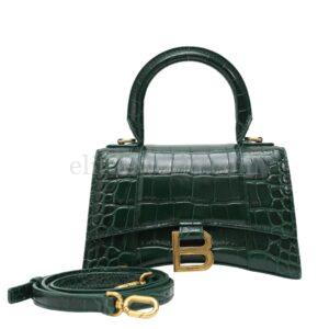 【二手】BALENCIAGA HOURGLASS 鱷魚紋手提包 E20326