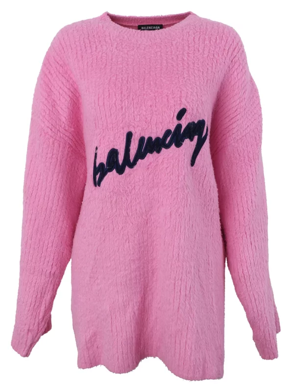 【二手】BALENCIAGA LOGO 刺繡針織帽衣 XS
