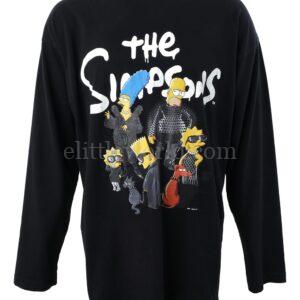 【二手】BALENCIAGA x THE SIMPSONS 圖案印花長袖T恤 L
