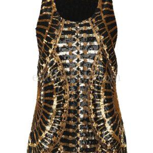 【二手】BALMAIN 亮片綴飾無袖上衣 36