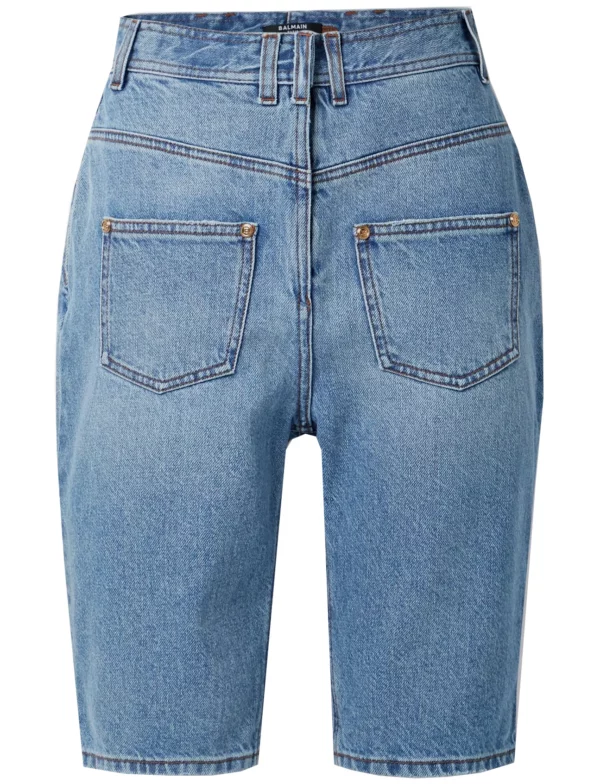 【意大利】BALMAIN 反穿效果牛仔短褲 38