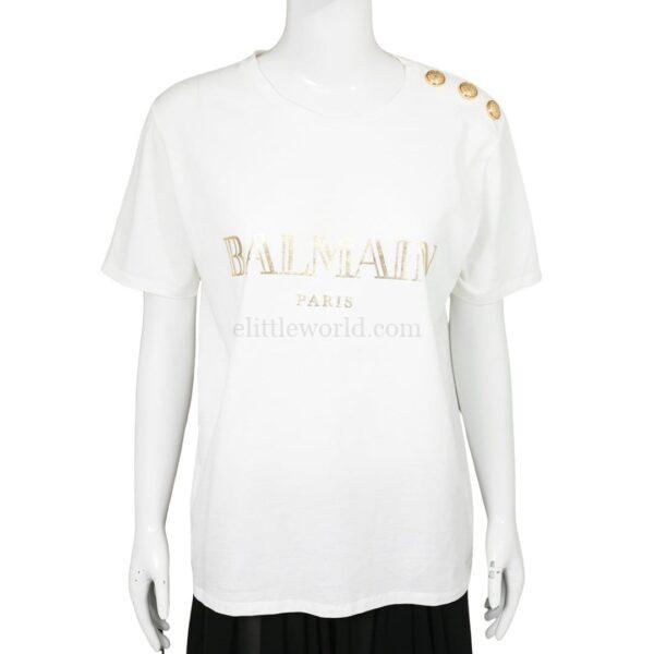 【二手】BALMAIN LOGO T 恤 T40 E16828