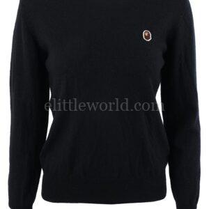 【二手】BAPE LOGO 貼花羊毛毛衣 L