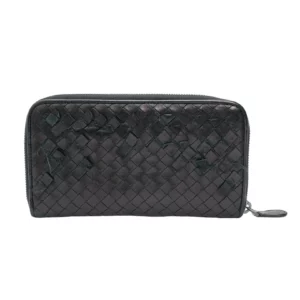 【二手】BOTTEGA VENETA 織皮長銀包 E21074