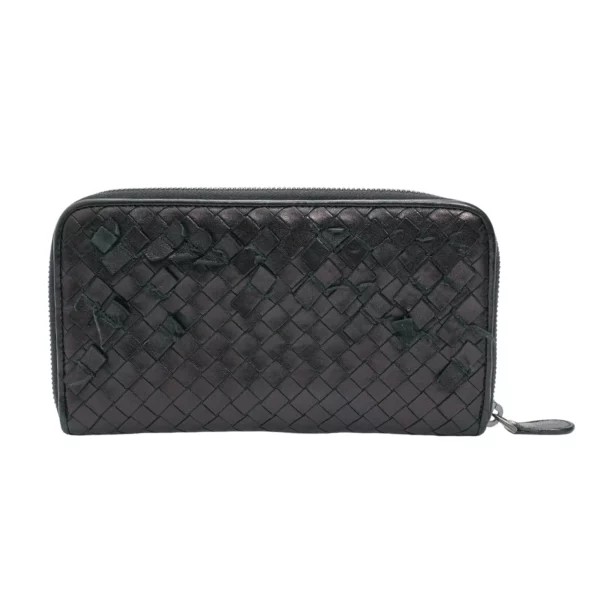 【二手】BOTTEGA VENETA 織皮長銀包 E21074