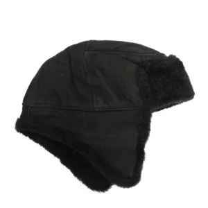 【全新】BURBERRY 飛行員羊皮帽子 56 E22868