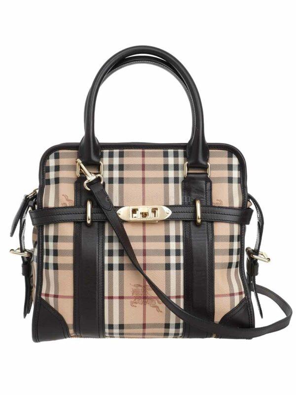 【二手】BURBERRY 經典格紋戰馬手提包