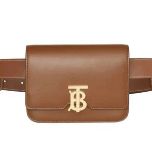 【未使用品】BURBERRY 皮革腰包 E14682