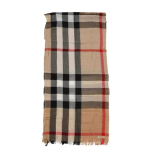 【全新】BURBERRY HALF MEGA 格子羊絨圍巾 S3838