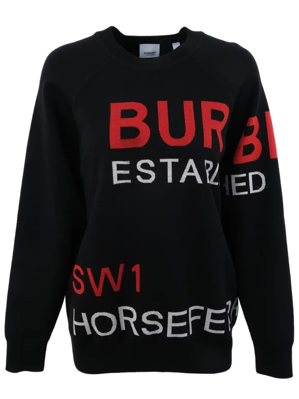 【二手】BURBERRY HORSEFERRY 嵌花毛衣 M