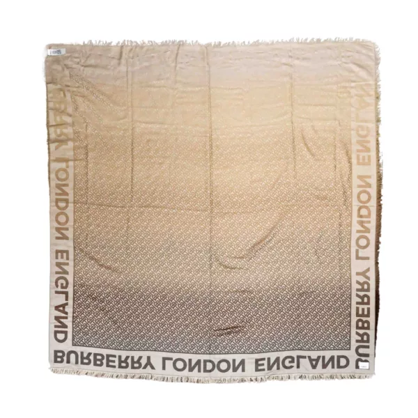 【二手】BURBERRY MONOGRAM 毛邊羊毛圍巾 E20840